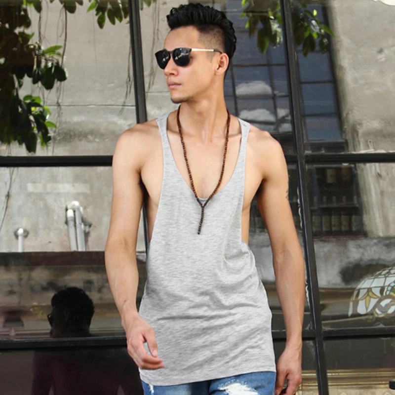 Men Tank Tops Underwear Vest New Fashion Men Summer Beach Solid Color
