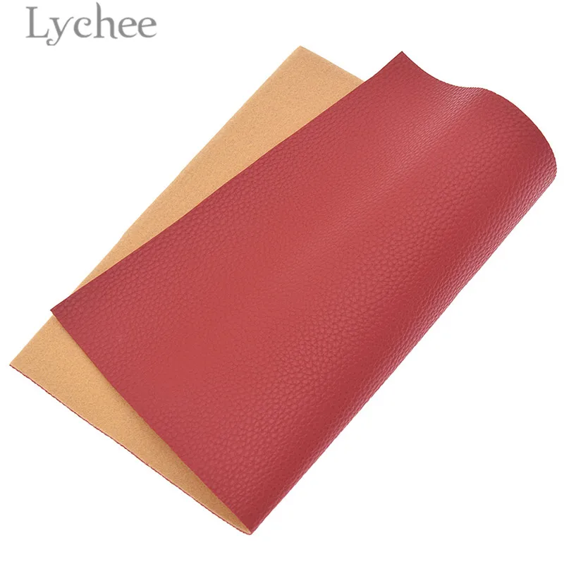 Lychee Life 21x29 см A4 личи искусственная кожа ткань сплошной цвет Замша Синтетическая Кожа DIY швейный материал для сумок одежды - Цвет: 3