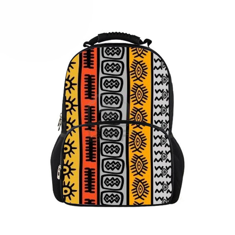 

Customized Children School Bags for Kids Girl African Traditional Printing School Backpack Book Bag Teenager Large Felt Bagpack