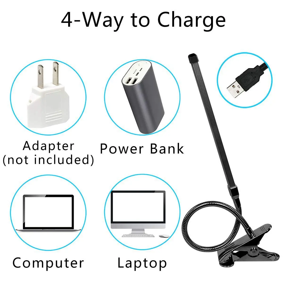 8W LED Clip on Desk Lamp with 3 Modes 2M Cable Dimmer 10 Levels Clamp Table Lamp 8W LED Clip on Desk Lamp with 3 Modes 2M Cable Dimmer 10 Levels Clamp Table Lamp