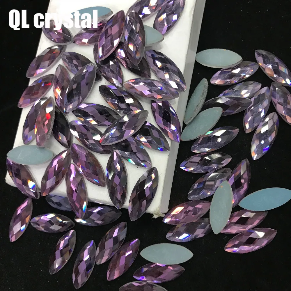 QL Кристалл 10x25 мм кристалл популярная DIY Одежда Обувные сумки клей на плоских