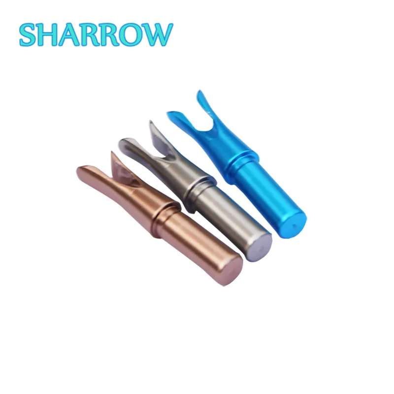

6Pcs Aluminum Alloy Archery Arrow Nocks 5.2mm Insert Tips Tails Arrow Shaft DIY Tools For Bow Shooting Training Accessories