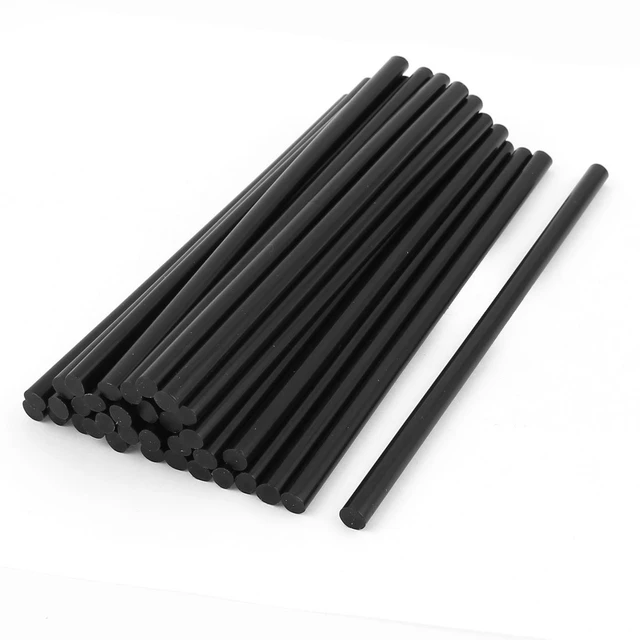 35 Pcs 7mm Diameter 190mm Length Plastic Black Hot Melt Glue Stick -  AliExpress