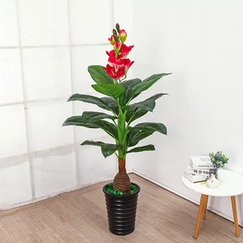 

artificial plant tree 1.5 meter Zhu Dinghong tree plastic flower potted interior decoration wedding decoration