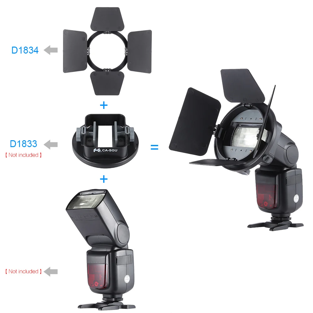 Вспысветильник Andoer Speedlite с четырьмя листами аксессуар для фотосъемки Nikon Canon Yongnuo