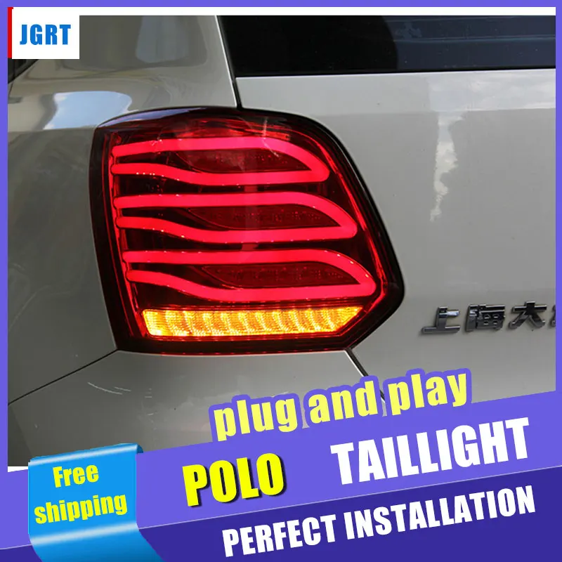 

Car Styling for VW polo Taillights 2011-2017 FOR polo LED Tail Light Altis Rear Lamp+Brake+Park+Signal lights
