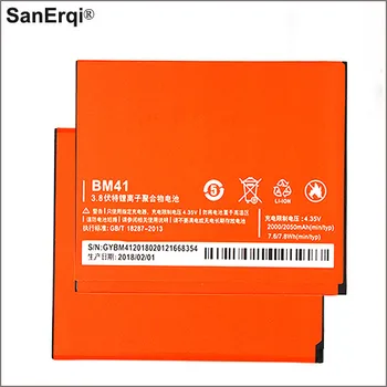 

BM 41 BM41 For Xiaomi Redmi 1S Hongmi Red Rice 1S Replacement Batteries BM 41 High Capacity 2050mAh