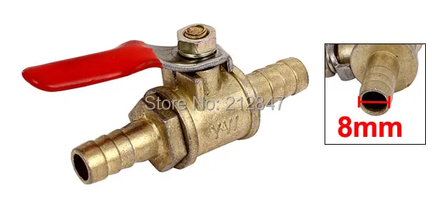 Barb Inline Brass Water Oil Air Gas Fuel Line Shutoff Ball Valve B