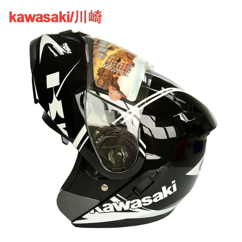 Kawasaki brand Motorcycle Full Face Helmets Double Lens Casque Racing Casco Motocicleta Capacete цена Kawasaki brand Motorcycle Full Face Helmets Double Lens Casque Racing Casco Motocicleta Capacete цены онлайн