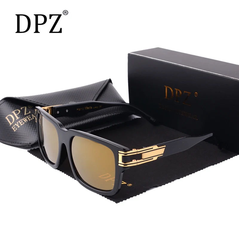 

2019 DPZ Luxury Brand men's designer Large frame sunglasses rays Vintage Retro women ditaeds sun glasses with box grandmaster