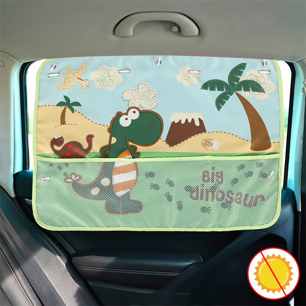 

Universal Car Side Window Sunshade Curtain Summer Adjustable Sunscreen Baby Sun Shade Solar With Storage Net for BWM Ford Audi