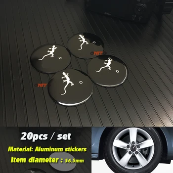 

20pcs Car gecko Logo Sticker Badge Aluminum decals Accessories 56mm for A3 A4 A5 A6 A7 A8 S3 S4 S5 S6 Q3 Q5 Q7 TT R8 stickers