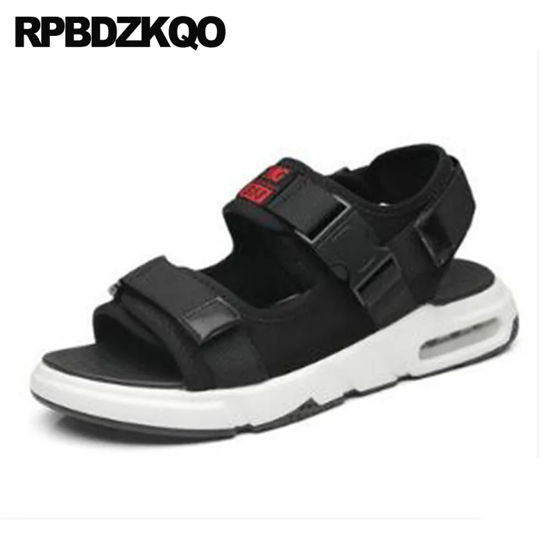 

Runway Mesh Famous Brand Black Men Gladiator Sandals Summer Strap Native Outdoor Flat Sport Waterproof Roman Shoes 2018 Water