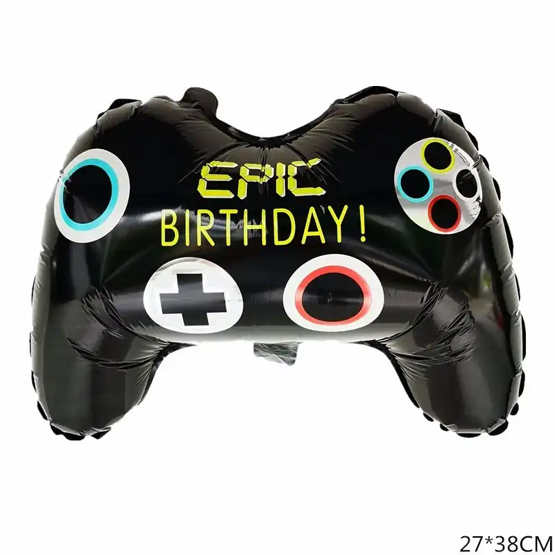 Computer Video Game Controller Foil Balloons PartyWare Decoration PS4 Helium