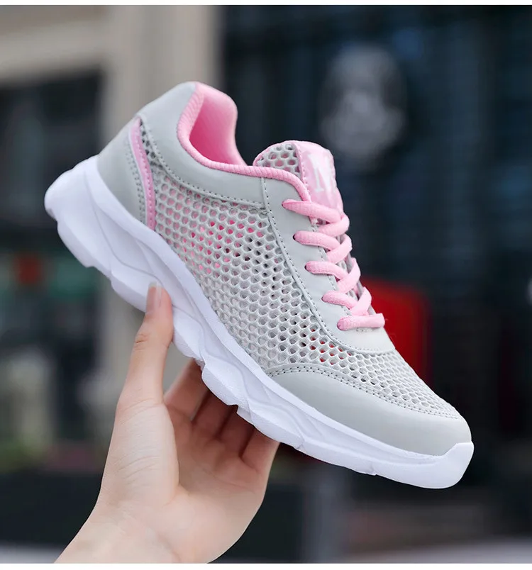 QJ 916-2019 Breathable Women Summer Shoes Mesh Woman Sneakers-5
