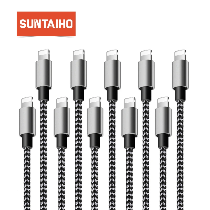 [10-Pack] Suntaiho Lighting cable cargador для iphone 8 для iphone X кабель для зарядки данных USB телефонный кабель для iphone 7 plus Кабель