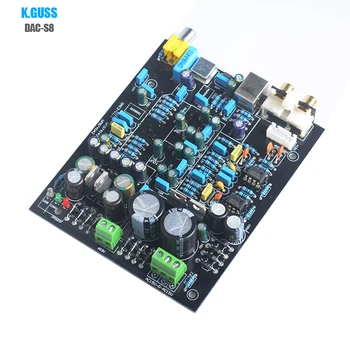 

K.GUSS DAC-S8 WM8740 * 2 PCM2706 DIR9001 NE5534 * 2 USB DAC coaxial decoder board audio amplifier board amplificador