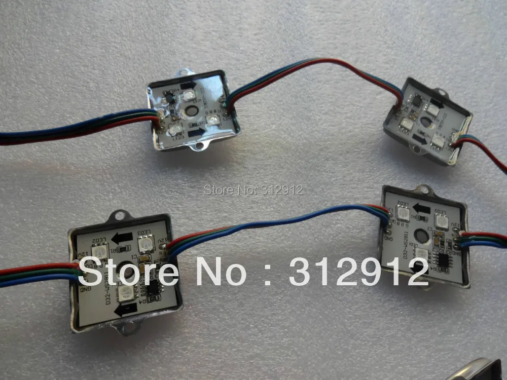 20pcs DC12V WS2811 LED pixel module,0.72W;IP68;3pcs 5050 SMD RGB LED