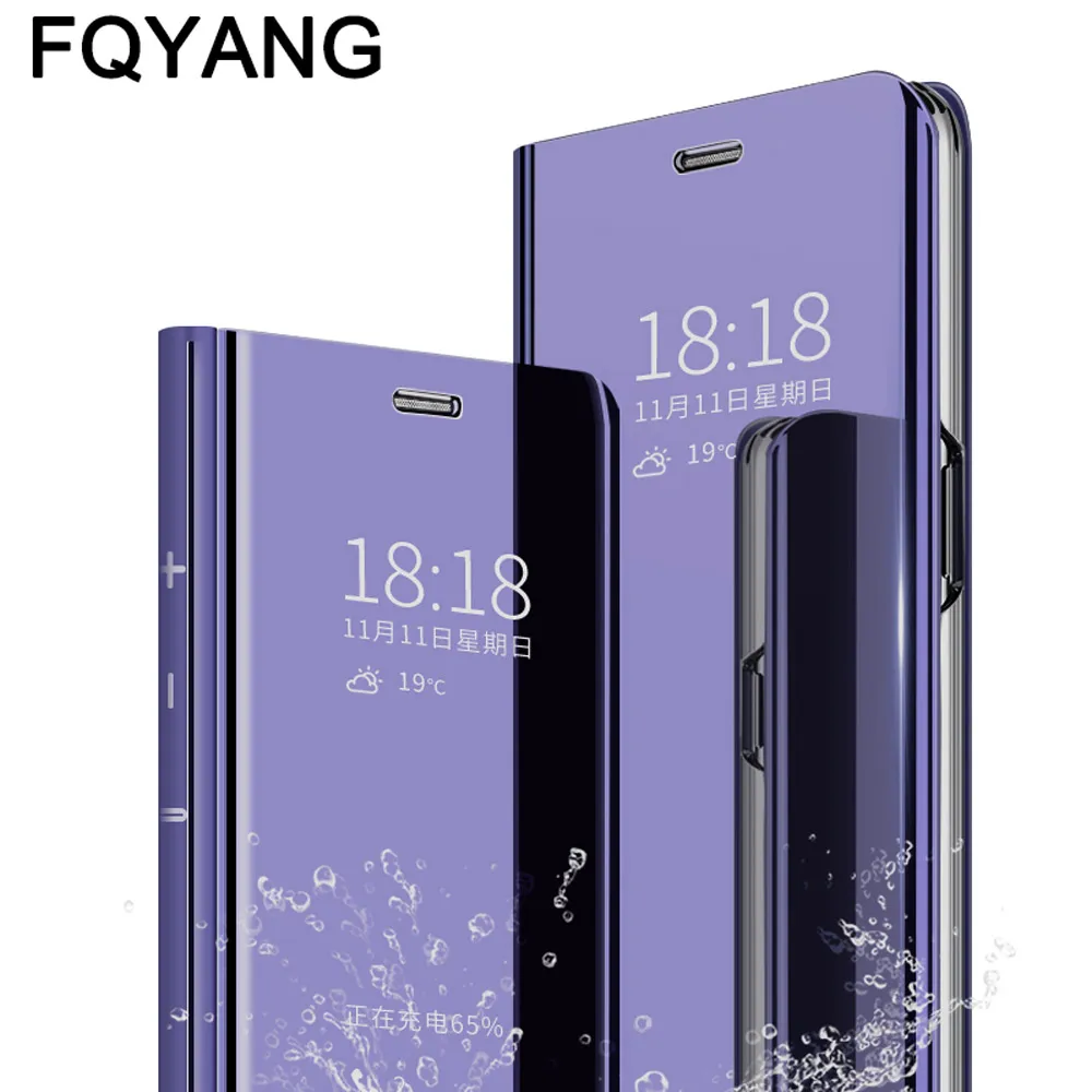 

FQYANG Clear View Flip Case HUAWEI P30 LITE P30PRO P30 P Smart 2019 Honor8X 8X MATE 20 X MATE 20 PRO MATE20 Stand Mirror Cover