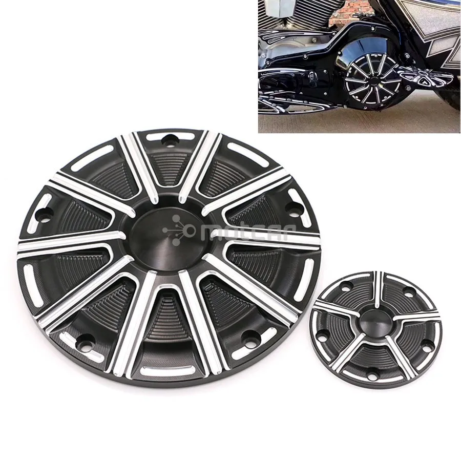 

2pcs Derby Timing Timer Cover for Harley Touring Road King Electra Glide Street Glide Softail Dyna FLHRS FLTFB FLHX 1999-2017