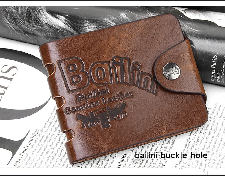 

Fashion Mens Vintage Trifold Wallet Leather Purse ID/Credit Card Holder Clutch Free Shipping