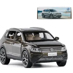 1/32 Volkswagen Tiguan L внедорожник модель сплава Шесть Дверей открытый звук и свет металлическая модель грузовика игрушки