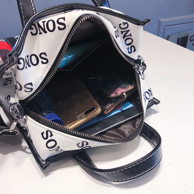 Women Designer Leather Handbag Female Cartoon Painting Messenger Shoulder Bags Lady INS Fashion Crossbody Bag Party Purse SS7360 (5)