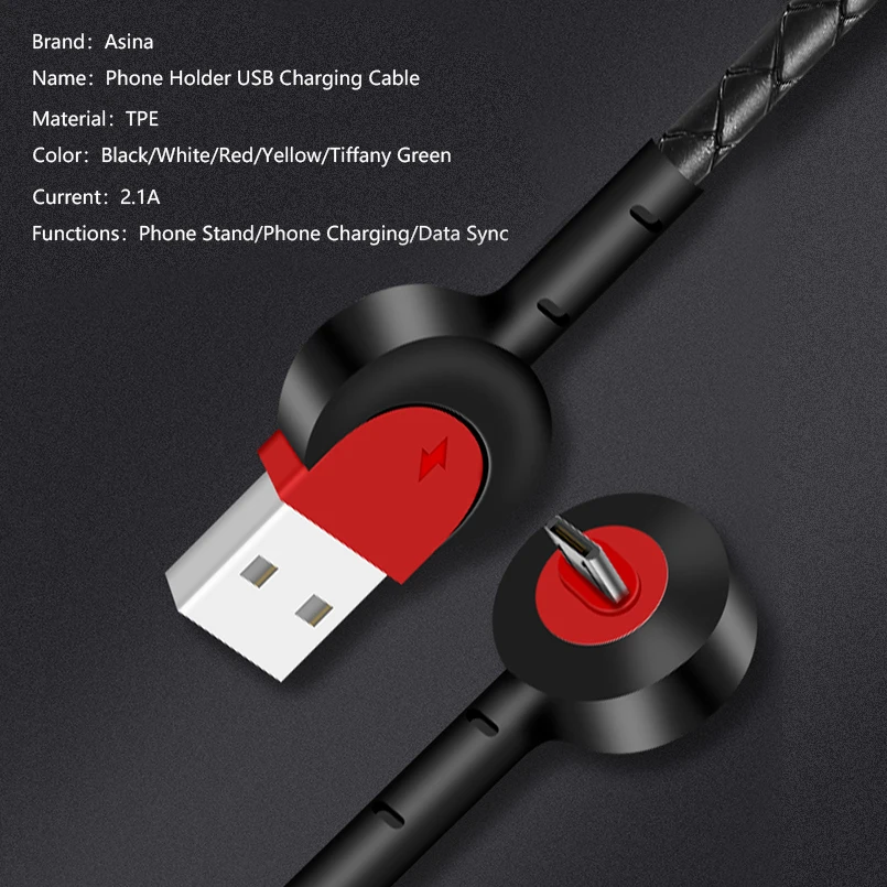 Micro USB кабель для samsung Galaxy S7 быстрой зарядки телефона держатель кабеля huawei Honor 8 Lite