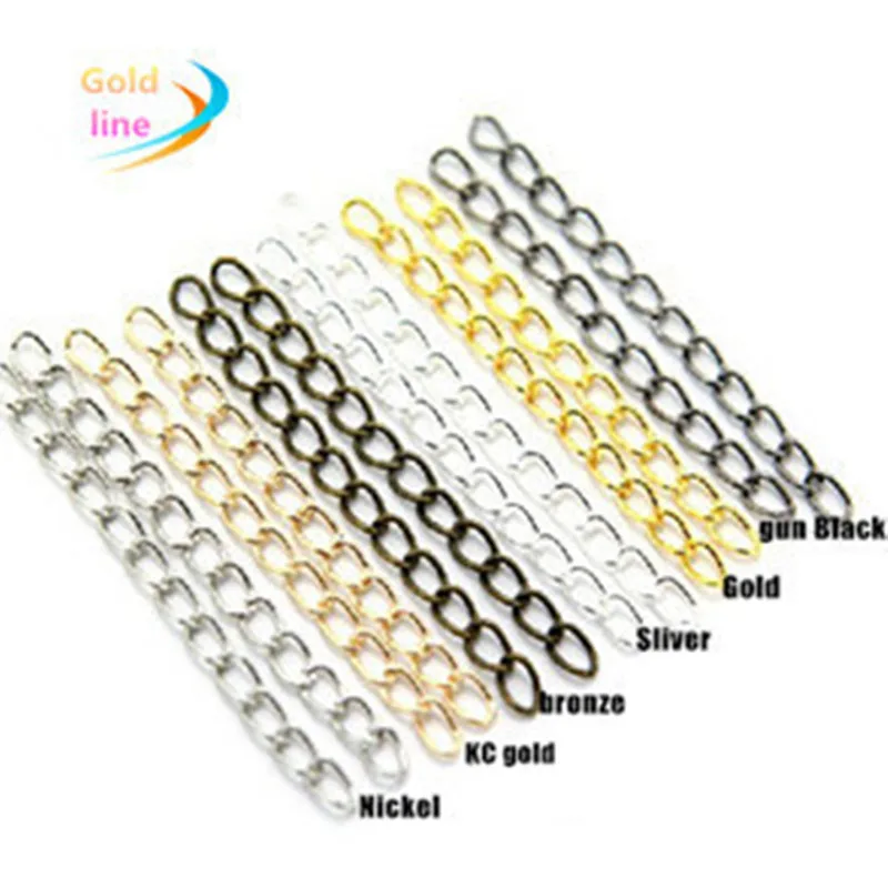 

GHRQX hot sell 7cm Extended Extension Chain Extender For Jewelry Findings 50 pcs