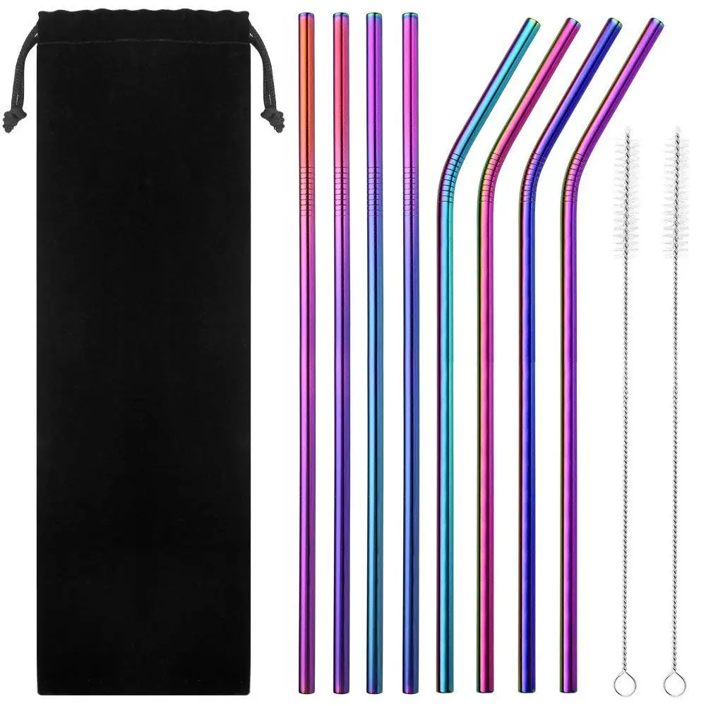 

Set of 10 Multicolored Silicone Tips Cover, Food Grade Tip Fits for 6MM Outdiameter Stainless Steel Drinking Straws