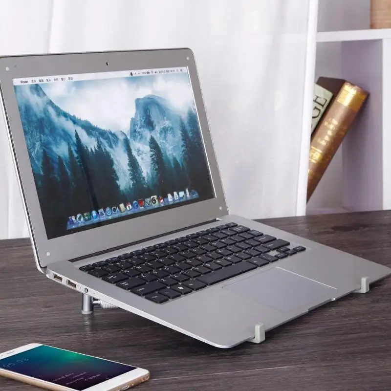العالمي Auminum سبيكة محمول دعامة حامل تبريد حامل قفص الاتهام PC سادة دفتر مكتب اللوحي دعم ل ماك بوك حامل قوس