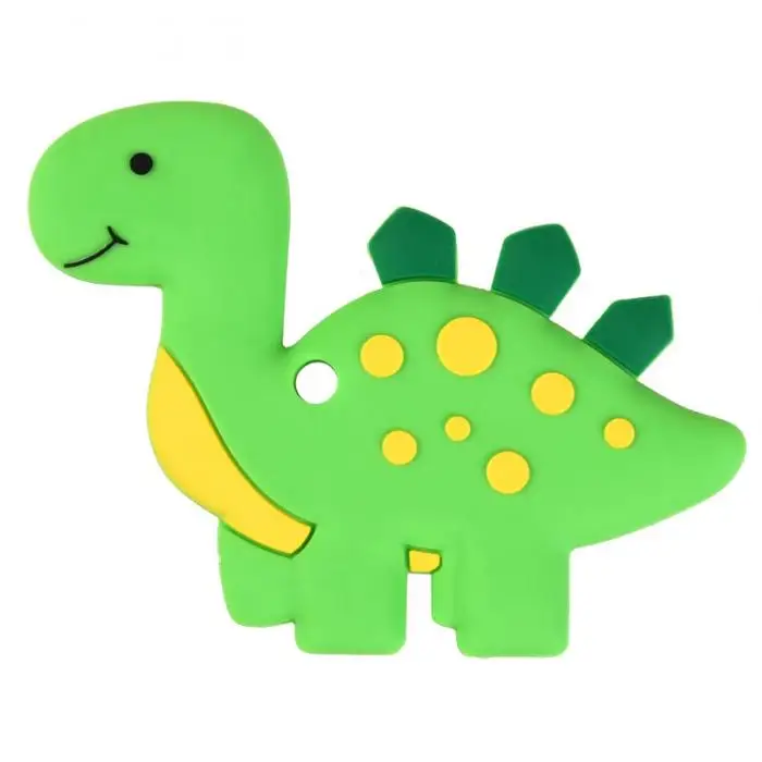 Детский грызунок Еда Класс мягкий силиконовый мультяшный персонаж в форме динозавра Прорезыватель для зубов Новорожденные малыши Применение AN88