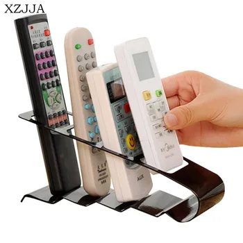 

XZJJA Multifunction Metal Remote Storage Rack TV DVD VCR Step Remote Control Mobile Phone Holder Stand Storage Organiser Tools