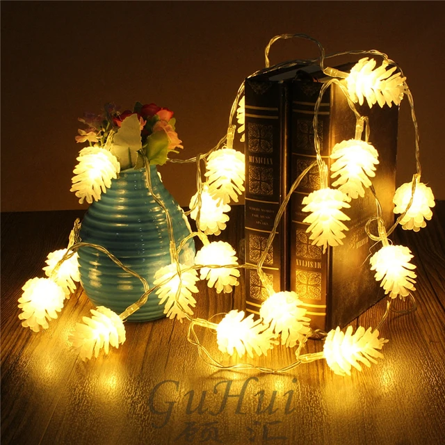 Novelty Holiday Light Fairy Pine Cones String Lights Battery Novelty Holiday Light Fairy Pine Cones String Lights Battery Operated Outdoor Party Xmas Ornament Rustic Wedding