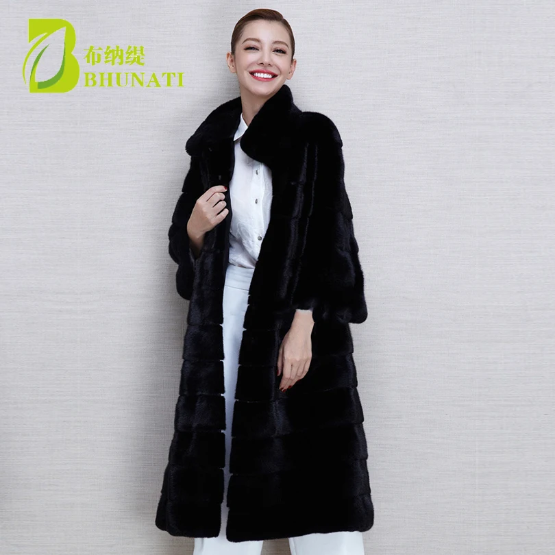 

2018 Winter New Thick Warm Women Fur Coat High Quality Long Faux Mink Fur Coat Long Sleeve Black Parka Jacket Overcoat