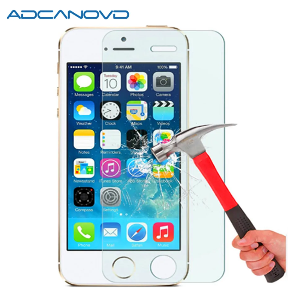 Goede 9 H ultradunne premium screen protector voor iPhone 8 7 6 6 S Plus 5 5 s se gehard glas op iPhone 8 7 6 6 S beschermende glas film