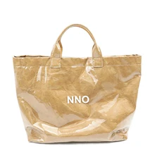 Прозрачная ПВХ крафт-бумажная сумка для покупок Женская Большая водонепроницаемая сумка-шоппер с верхней ручкой Женская Повседневная летняя повседневная многоразовый тотализатор сумка