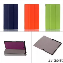 Fashion Three folded Stand holder Crazy horse pattern PU Leather cover Case For sony xperia Z3 tablet Compact 8'' with pen Fashion Three folded Stand holder Crazy horse pattern PU Leather cover Case For sony xperia Z3 tablet Compact 8'' with pen