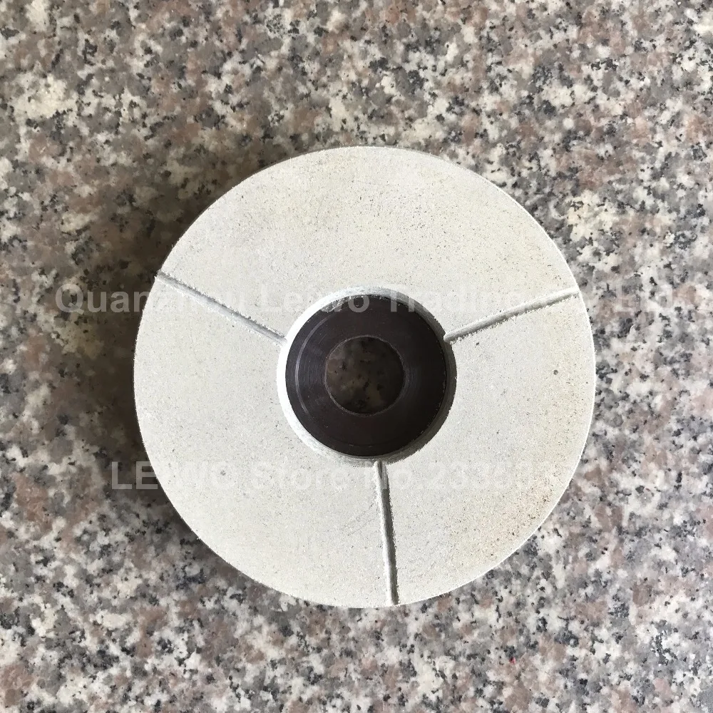 

White Buff 6 inch 150 mm Screw Back for Soft Medium Granites Slab Surface Final Step Polishing China Abrasives