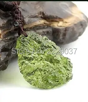 Free shipping Free shipping Natural Czech meteorite fall rough stone crystal pendant Energy stone of men and women free shipping