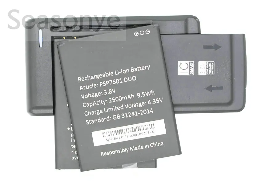 Запасной аккумулятор Seasonye 2x2500 мАч/7501 Вт/ч PSP 7501 DUO + универсальное зарядное