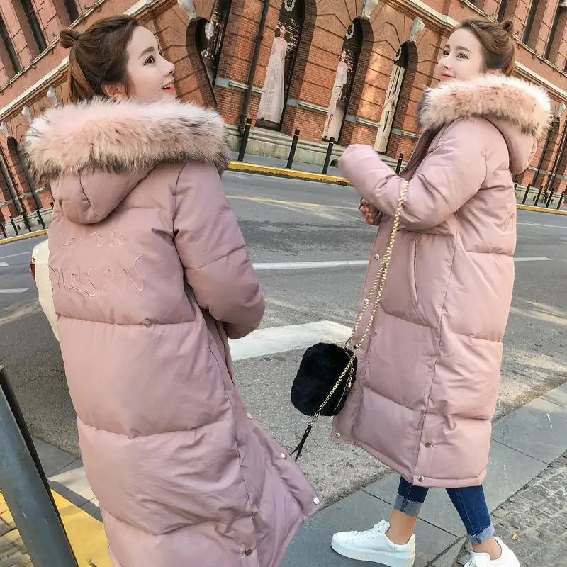 AYUNSUE chaquetas invierno mujer хлопок Мягкий длинное пальто женские теплые Большой искусственного меха стеганая куртка Для женщин верхняя одежда LX1241