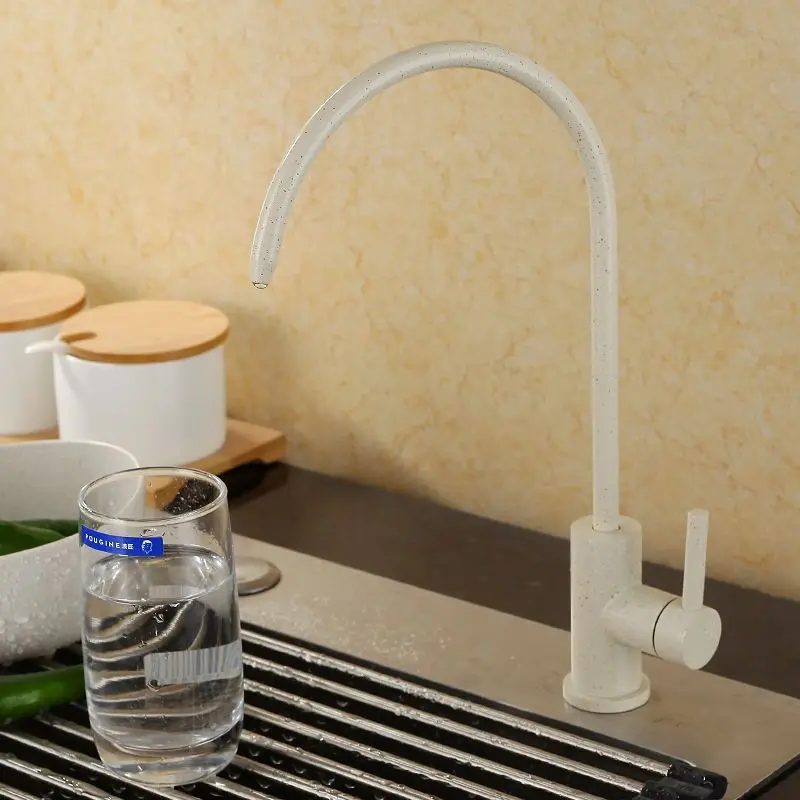 

High Quality 1/4'' Water Filter Tap Kitchen Drinking Water Black white Faucet Stainless Steel Faucet Kitchen Accessories
