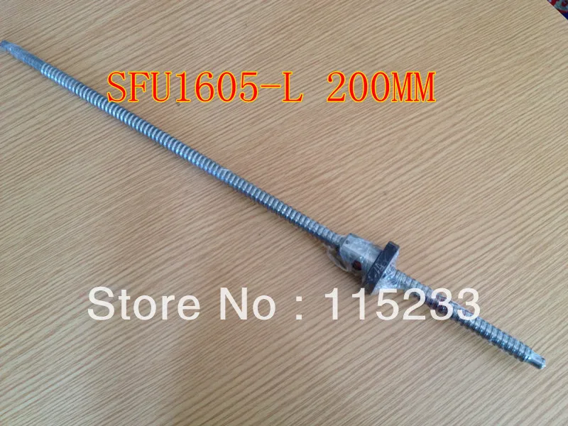 

FREE SHIPPING FOR FEDEX 1pcs Ball screw SFU1605 - L200mm+ 1pcs Ballscrew Ballnut for CNC and BK/BF 12 end-machined