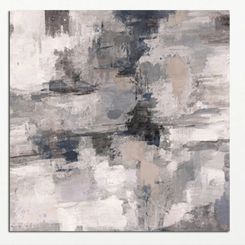 HD Print Yellow Gray Abstract Oil painting on Canvas Professional Art Poster Wall Picture for Living Room Sofa Home Decoration (3)