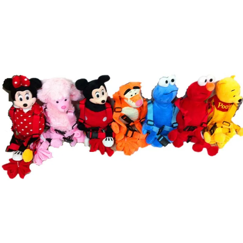 

Anti-Lost Backpack Cartoon Animal Plush Backpack Anti-Lost With Traction Belt Toddler With Baby Walking Safety Reins Harness