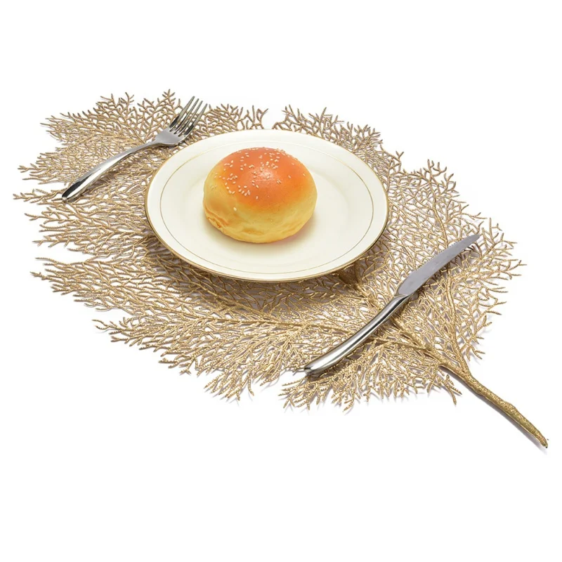 2019 1 PCS الاصطناعي أوراق المطبخ تحديد الموقع إيفا طاولة طعام حصيرة غير زلة وسادة للماء القرص منصات الوقايات ديكور