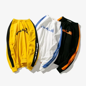 

Fashion Printed Men's Sweatshirts O-Neck Patchwork Men's Sweatshirts Breathable Men's Sweatshirts