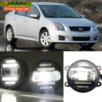 

EEMRKE Car Styling for Nissan Sentra B16 2006-2012 2 in 1 Double LED DRL Cut-line Lens Fog Lights Daytime Running Lights