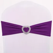 Горячая распродажа! 100 шт. растягивающиеся ленты для стула с пряжкой для влюбленных, Сменные ленты для стула, свадебные украшения для вечеринки,, Marious